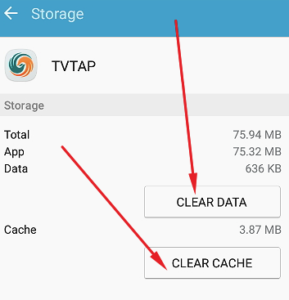 Clear Cache - TVTap Pro APK