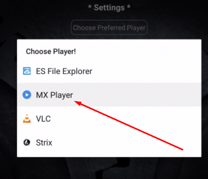 MX Player with Strix App
