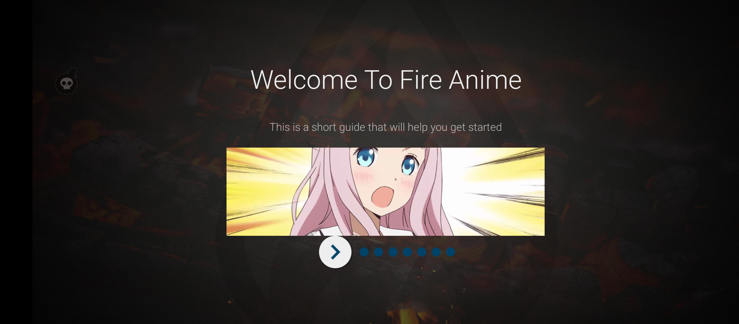 FireAnime Starting page