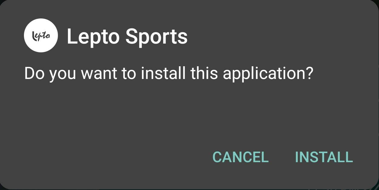 Lepto Sports apk install