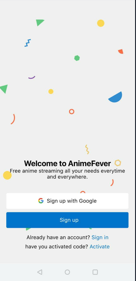SignUp/SignIn to AnimeFever