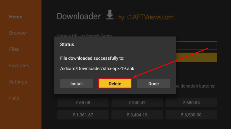 Delete Strix App on FireStick and Fire TV